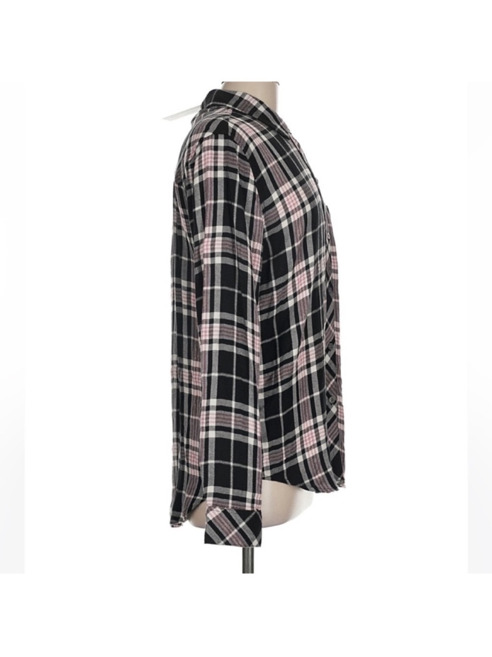 Rails Hunter Button Up Shirt in Onyx Rose Gold Plaid Women’s Medium - Picture 4 of 7